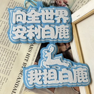 愛豆周邊 明星應援 白鹿不織布應援文字掛件書包掛件創意文字包包掛件行李箱裝飾 小紅書推薦