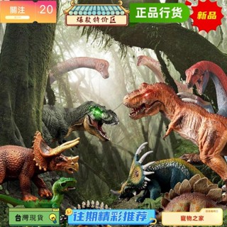 臺灣熱賣 實心恐龍模型 塑膠模擬動物兒童玩具 霸王龍暴虐龍 男女孩 認知擺件禮物