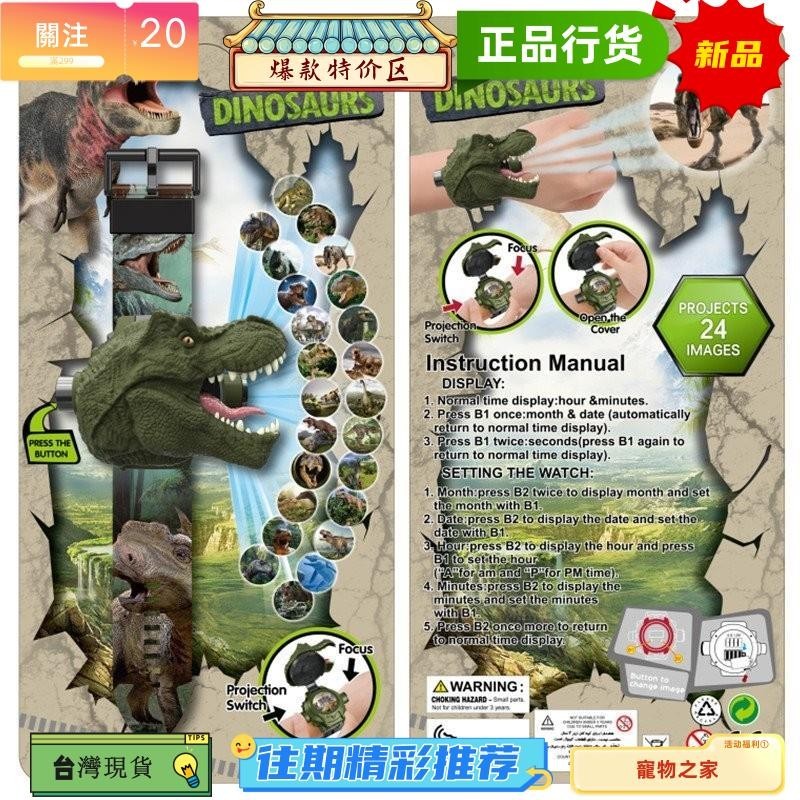 台灣熱賣 恐龍投影發光玩具兒童投影儀手 筒投影手錶相機睡前故事