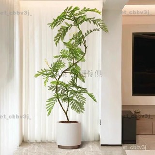 熱賣🌈藍花楹模擬綠植高階室內客廳門店網紅ins風裝飾大型落地盆栽仿生 盆栽 居傢裝飾 仿真植物 人造樹 假樹 假植物