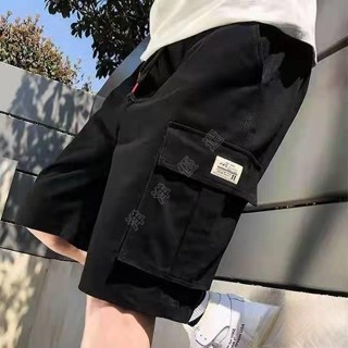 📕臺灣📕大尺碼短褲男 男士短褲 外穿短褲 夏季冰絲 中褲 五分褲 沙灘褲 美式 運動褲 帥氣 寬鬆 潮流 休閒褲男生