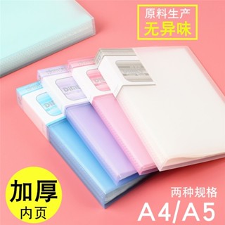 桃園出貨💖 獎狀收納冊 A4透明資料冊A5插頁檔案夾小號多層資料夾學生試卷夾加厚60頁孕檢b超報告單獎狀生字卡片