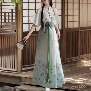 🔥古風熱銷 漢服女 明製刺繡漢服 新中式 國風 馬面裙日常 馬面裙套裝 漢元素 古裝衣服 漢服日常