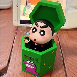 🥇桃園出貨 現時特賣✨創意蠟筆小新求婚小新手辦公仔求婚神器戒指盒收納情人節禮物擺件