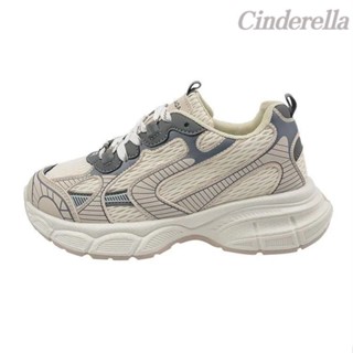 Cinderella 高顔值老爹鞋女鞋透氣百搭ins潮鞋女學生韓版 女鞋 百搭不纍腳 運動鞋 增高鞋 休閒鞋 厚底鞋