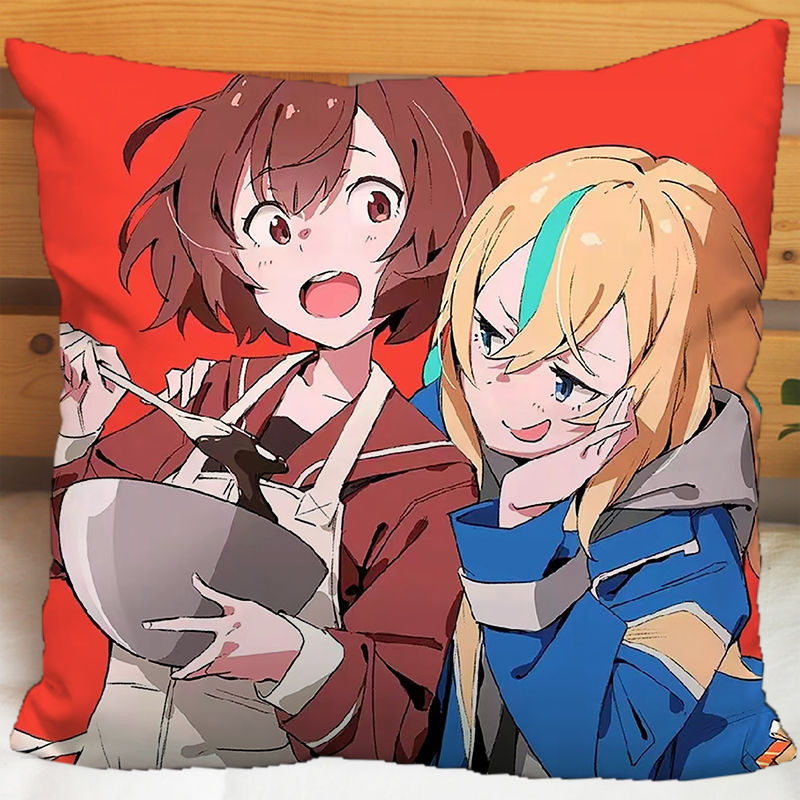 【免運】夜晚的水母不會遊泳週邊抱枕光月真晝山之內花音方形毛絨坐靠墊頭二次元 動漫週邊