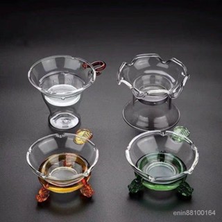 🍑桃園發貨🍑耐熱玻璃茶漏茶葉過濾單網茶隔漏鬥茶葉濾茶器功夫茶具配件泡茶器 KYEU