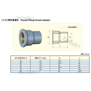 ❣️臺灣精品熱賣❣️臺塑南亞 PVC銅牙直接 國標PVC-U給水管件 銅內絲直接 內螺紋直接