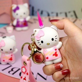 24H現🔥貨【圓圓優選】凱蒂貓手辦鑰匙扣打火機hello kitty三麗鷗手辦紅火燄氣體打火機