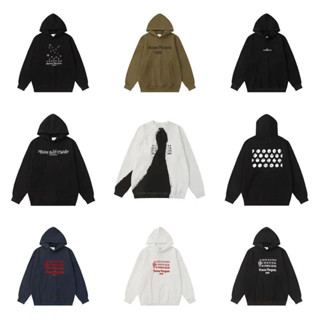 【賢賢百貨店2】馬吉拉MM6潑墨刺繡數字印花寬松百搭連帽衛衣男女情侶休閑外套潮