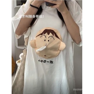 阿獃 紙巾 阿獃紙巾T恤 T恤 創意 上衣 搞怪 搞笑 創意新款爆款好玩蠟筆 小新熱門隨身帶紙3D阿獃抽紙短袖T恤 PU