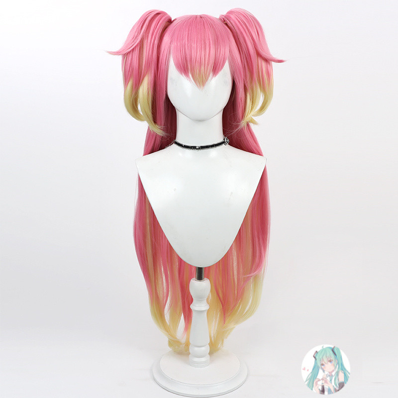台灣出貨 加急免運 光之美少女 犬飼小麥 cos假髮 內外雙色 分體虎口夾辮子 cos假毛 萬聖節高溫絲