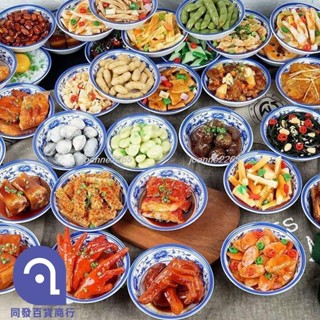 🎉優惠🎉模擬模擬菜品假蒸菜模型小碗菜食品樣品飯店擺件影視道具整合灶菜樣81