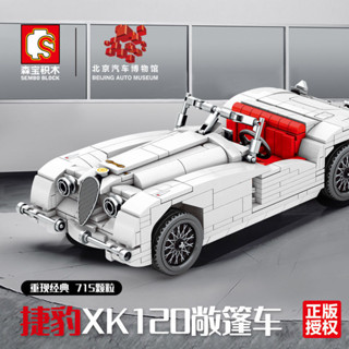 🔥臺灣爆款🔥森寶北京汽車博物館展覽館敞篷車汽車跑車模型玩具小顆粒