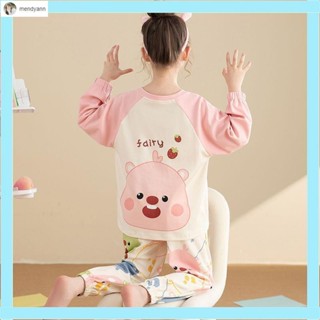 A類品質【限時特賣】兒童睡衣 卡通秋款長袖長褲睡衣 女童睡衣2024新款純棉兒童女孩loopy長袖春秋季薄款小海貍家居服