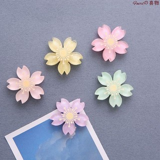 可愛裝飾磁鐵貼。冰箱貼🌸造型冰箱貼 小磁鐵 多巴胺花朵樹脂磁性冰箱貼彩色櫻花裝飾照片固定可愛留言板磁性貼
