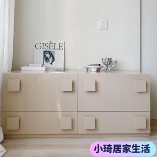 【熱銷】中古卡門櫃組閤臥室床頭櫃鬥櫃北歐複古風實木書櫃客廳沙發邊櫃XQJX