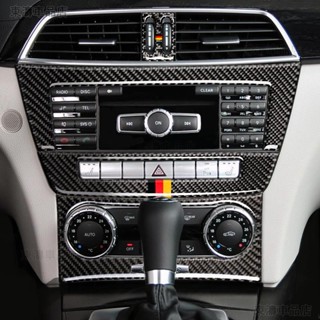 真碳纖維賓士 BENZ CD面板冷氣面板多媒體開關 W204 C300 C250 C180 C200 C260∶S6
