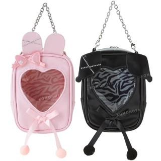 【現貨】小禮堂 【限購】Sanrio 三麗鷗 美樂蒂 酷洛米 皮質視窗玩偶收納包 (Twins☆雙生偶像)