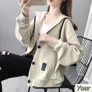 【Your】外套女 女士連帽衛衣外套女韓版寬松洋氣2023年新款網紅百搭時尚開衫上衣