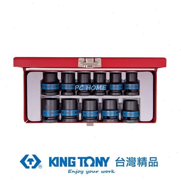 KING TONY 金統立 專業級工具11件式1/2"(四分)DR.氣動六角套筒組 KT4412MP