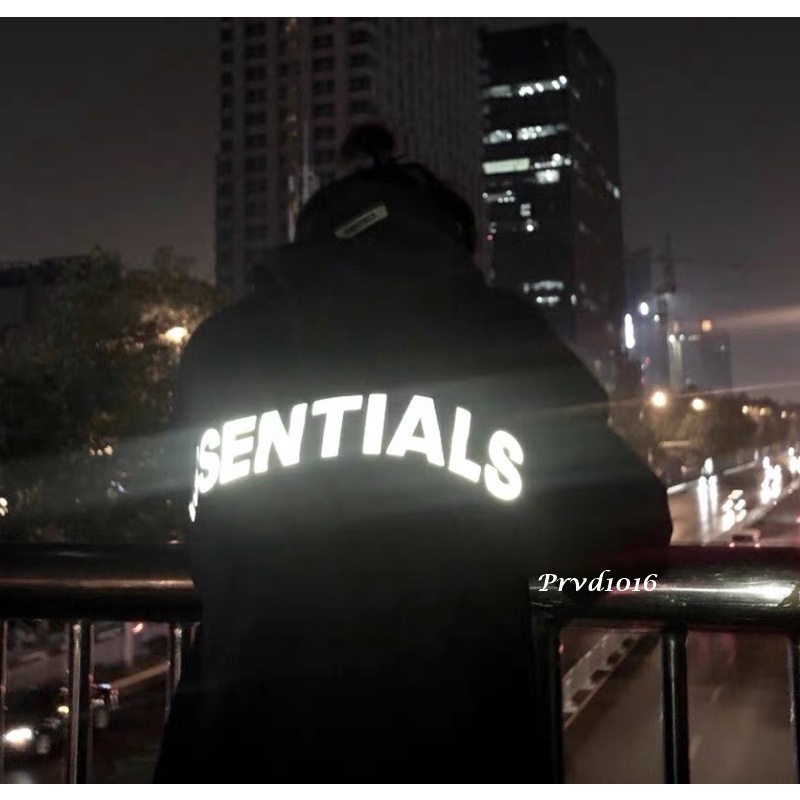 實拍 FOG Essentials 經典款 3M 反光 Logo 刺繡 字母 帽T 長袖 帽踢 Fear 副線