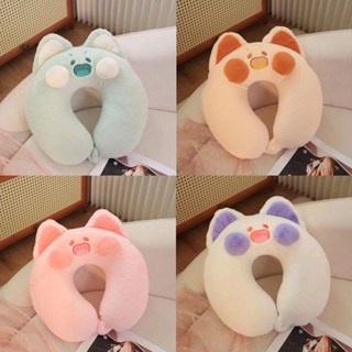U型枕 頭枕 頸枕💕 嘟嘟貓頭枕卡通可愛U型枕頭記憶棉可拆洗辦公室午睡頸椎枕嘟貓枕 旅行枕 枕頭 護頸枕