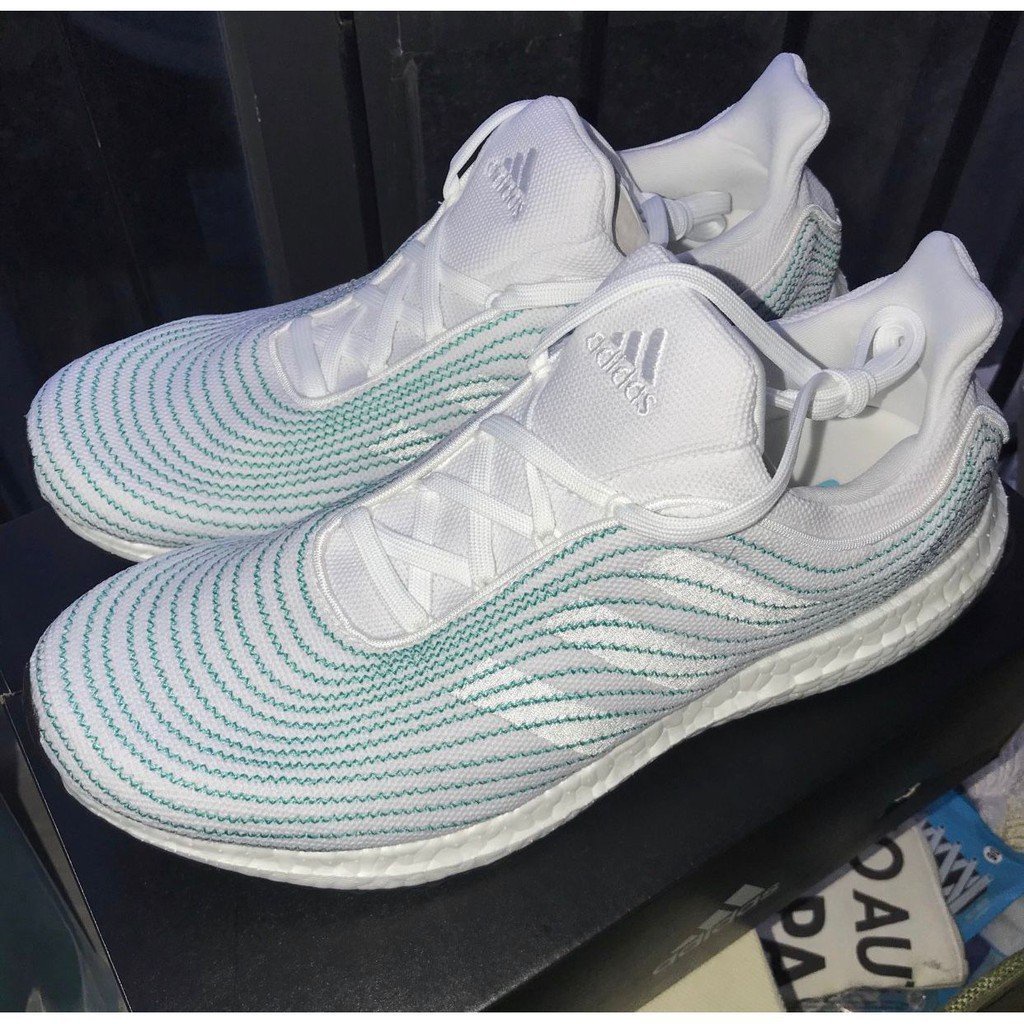 Adidas Ultra Boost DNA Parley White 淡綠白 運動休閒 慢跑鞋EH1173