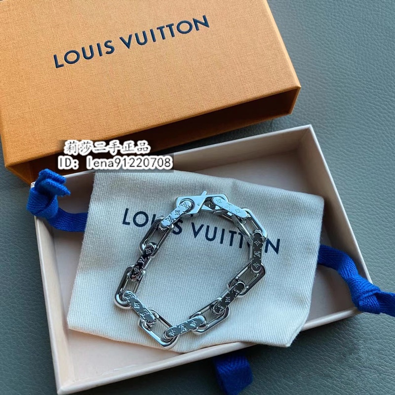 LOUIS VUITTON M00269 Monogram Chain Men's Bracelet w/Box