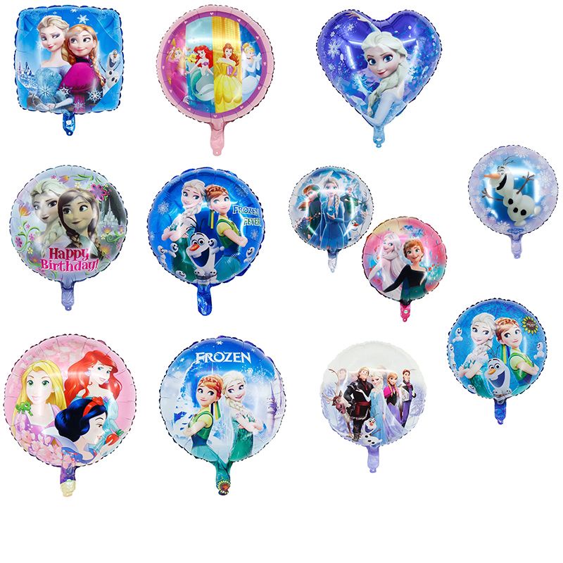 新款白雪公主冰雪奇緣生日裝飾愛莎防爆氣球打不爛氦氣球