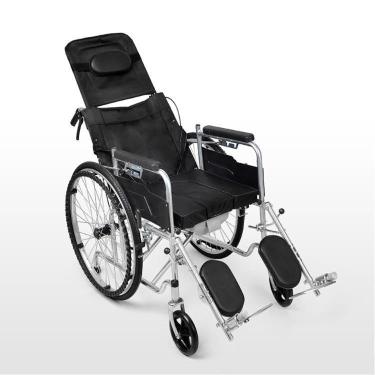 全躺 半躺 輪椅 手動折疊輪椅 老人輕便輪椅車 帶坐便輪椅 老人代步車 殘疾人輪椅車