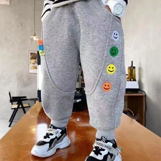 ✨HELLOBABY童裝店✨ 兒童長褲 男童褲子春秋款外穿長褲女百搭冬季加厚衛褲中小兒童一體絨運動褲 童裝 百搭衣服