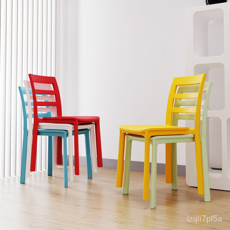 🔥 特價優惠🔥 傢用加厚塑料椅子 北歐現代簡約餐桌椅 經濟型塑膠靠背椅 戶外座位椅
