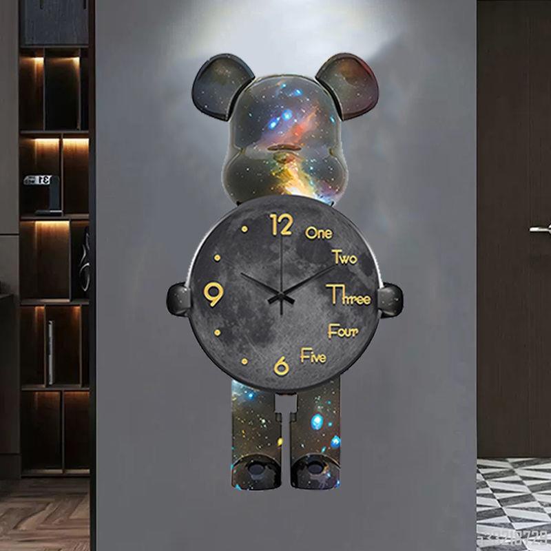【瑞福】⚡ 暴力熊 房間佈置 裝飾 時鐘 電子鐘 掛鐘 時鐘掛鐘 靜音時鐘 電子時鐘 壁掛時鐘 造型時鐘 北
