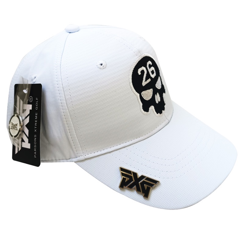 新款高爾夫有頂透氣帽PXG骷髏頭太陽戶外運動帽子男女遮陽 運動帽 愛尚高爾夫