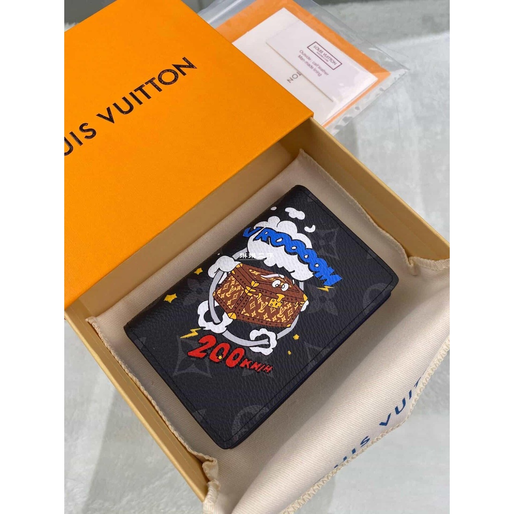 二手Louis Vuitton LV 小硬箱漫畫口袋錢夾 M80911經典