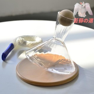 醒酒器 高檔 玻璃醒酒器 洋酒分酒器 水晶玻璃 快速醒酒器 分酒瓶 紅酒醒酒器 網紅不倒翁旋轉紅酒醒酒器水晶玻璃分酒器高