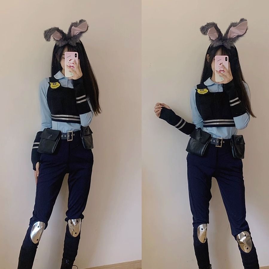 瘋狂動物城 萬圣節cosplay服裝成人親子迪士尼動漫兔朱迪警官jud壹家具文化生活館