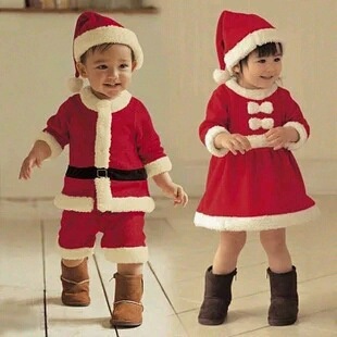 💖爆款聖誕節💖新款兒童聖誕節服裝兒童歐美聖誕服聖誕老人男女童聖誕演出服