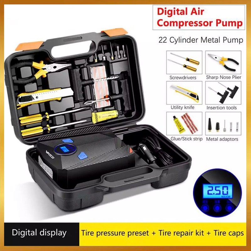 New Tire Inflator- 12V DC Air Compressor Portable Electric P