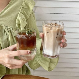 玻璃杯 咖啡杯 馬剋杯 水杯 茶杯 保溫杯不規則扭扭杯ins風傢用冰美式咖啡杯拿鐵杯玻璃水杯網紅飲料杯子