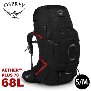 【OSPREY 美國 男 Aether Plus 70 專業登山揹包《黑S/M》68L】自助旅行/雙肩揹包/行李揹包