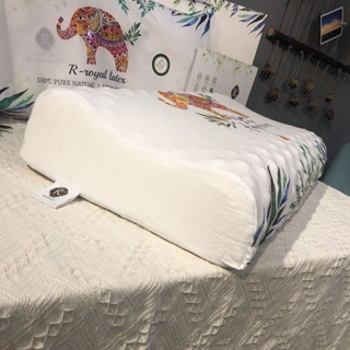 天然乳膠枕 泰國皇家大象乳膠枕頭原裝正品天然護頸椎乳膠枕芯成人單人保健枕