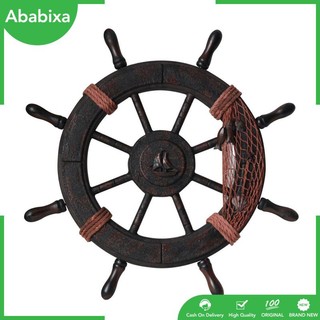 Vintage Ship Wheel Wall Decor Wooden Ship Rudder Wheel Wall