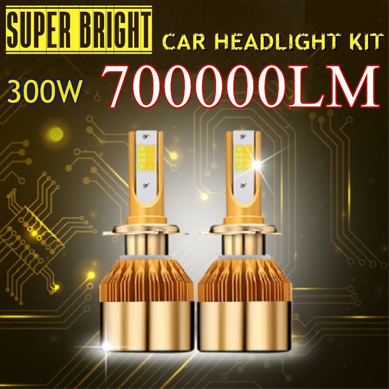 Car LED Headlight 300W 700000LM H1 H3 H4 H7 H8 H11 9005 HB3