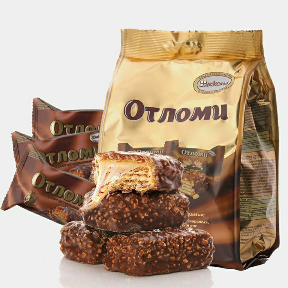 【超实惠】俄羅斯進口奧特焦糖威化巧克力阿孔特拉絲蜂蜜夾心餅干抖音零食
