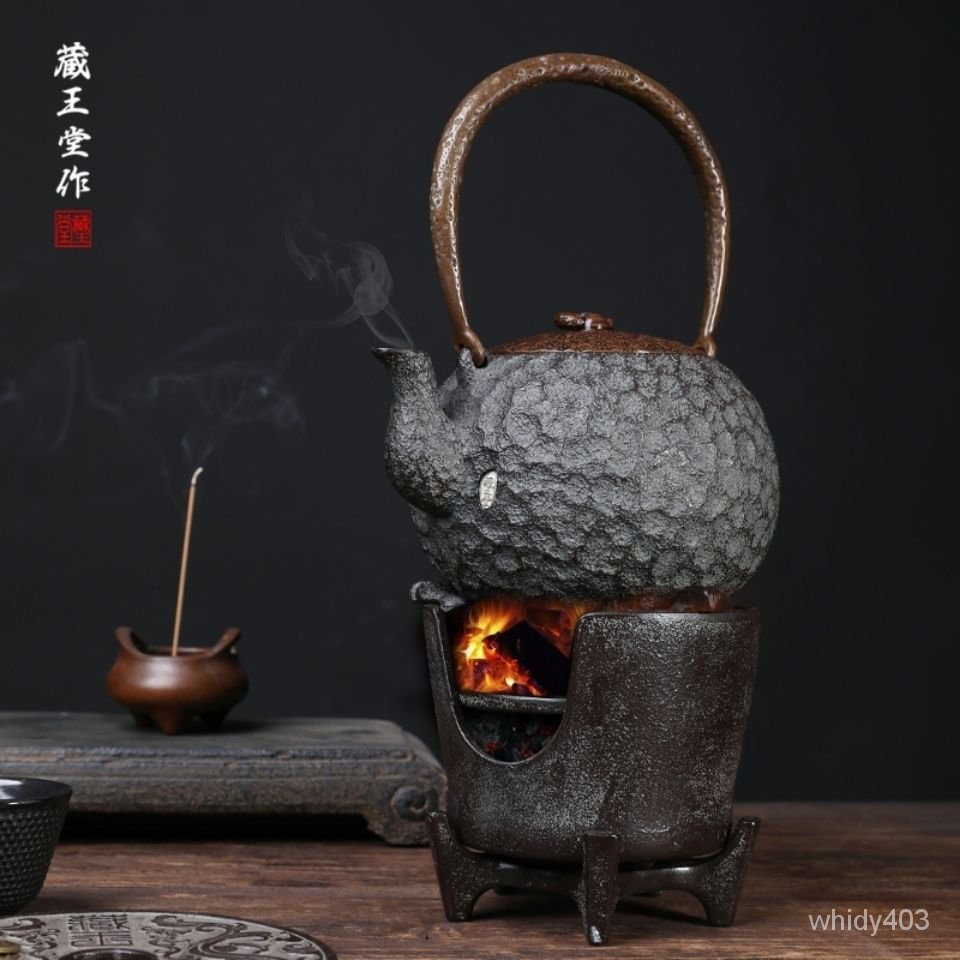 藏王堂白肌小風爐日式碳爐功夫茶酒精爐煮茶爐鑄鐵壺木炭加熱風爐