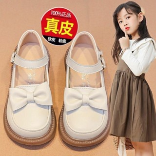 💕洋洋兒童店💕兒童皮鞋 兒童樂福鞋 女童真皮軟底洋氣公主鞋 春秋新款兒童單皮鞋小女孩中大童錶演 女童皮鞋 女童樂福鞋