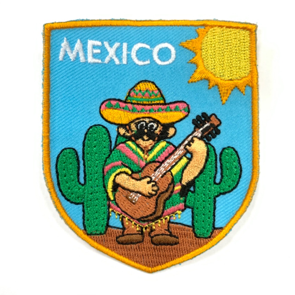 【A-ONE】墨西哥人 墨西哥帽子 熨斗刺繡布章 捲餅貼布 布標 燙貼 徽章 肩章 識別章 背包貼