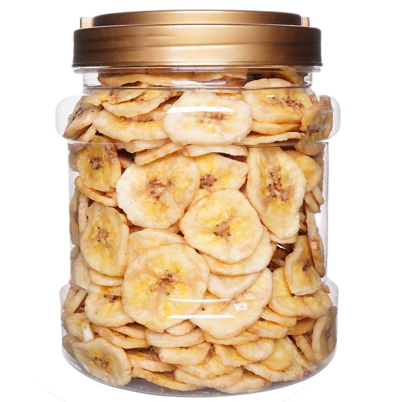 低温烘焙 香蕉片香蕉片500g一斤香蕉干香蕉脆片水果干休闲蜜饯零食罐装大包装150g